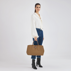 Roseau XL Handbag , Natural - Leather