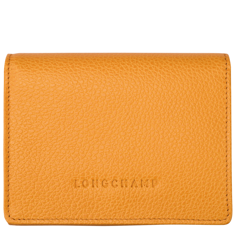 Brieftasche im Kompaktformat Le Foulonné , Leder - Apricot  - Ansicht 1 von 2