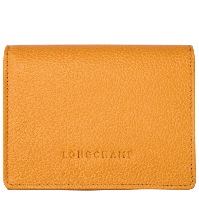 Brieftasche im Kompaktformat Le Foulonné , Leder - Apricot  - Ansicht 1 von 2
