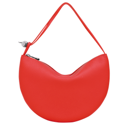 Le Roseau S Clutch , Vermilion - Leather