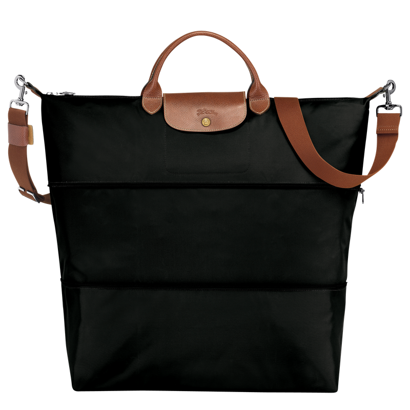 Le Pliage Original Travel bag expandable , Black - Recycled canvas  - View 1 of  7