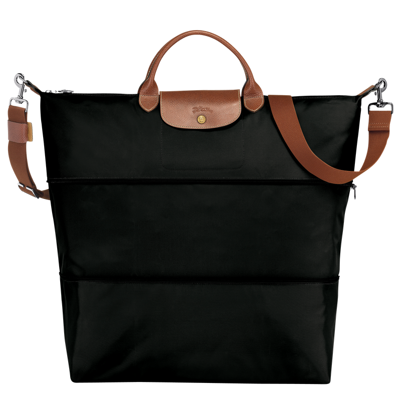 Le Pliage Original Travel bag expandable , Black - Recycled canvas  - View 1 of  5