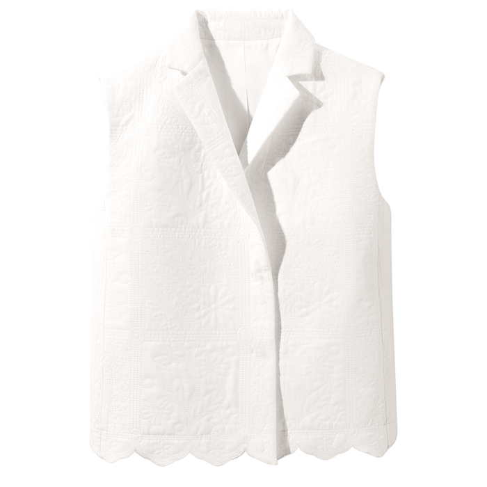 Spring/Summer Collection 2022 Sleveless vest, White