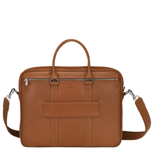 Le Foulonné S Briefcase , Caramel - Leather - View 4 of  5