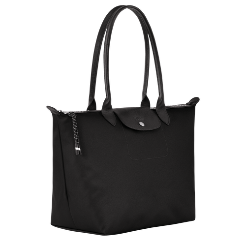 Shopping bag L Le Pliage Energy , Tela riciclata - Nero - View 3 of  6