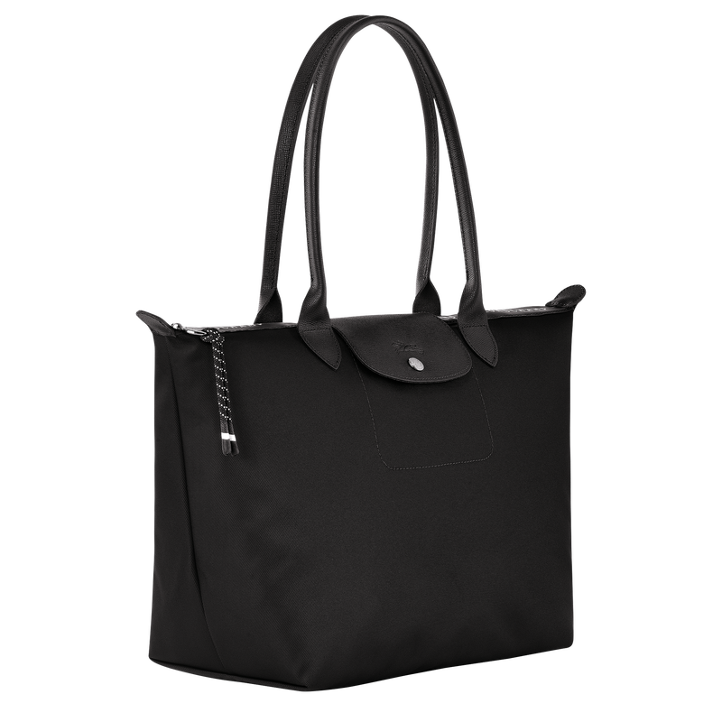 Shopping bag L Le Pliage Energy , Tela riciclata - Nero  - View 3 of  6