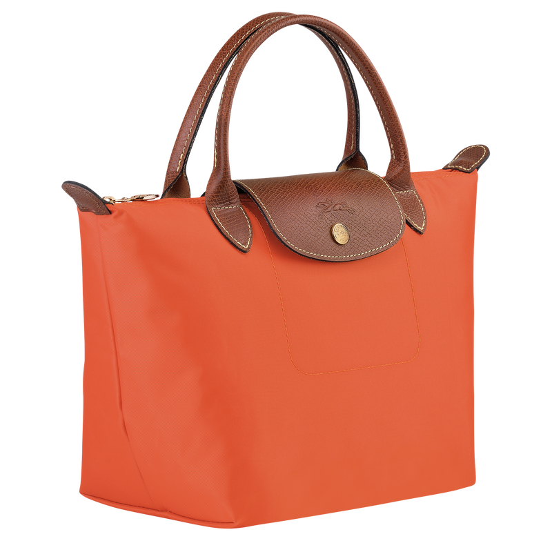 Le Pliage Original Tas met handgreep aan de bovenkant S , Oranje - Gerecycled canvas  - Weergave 3 van  7