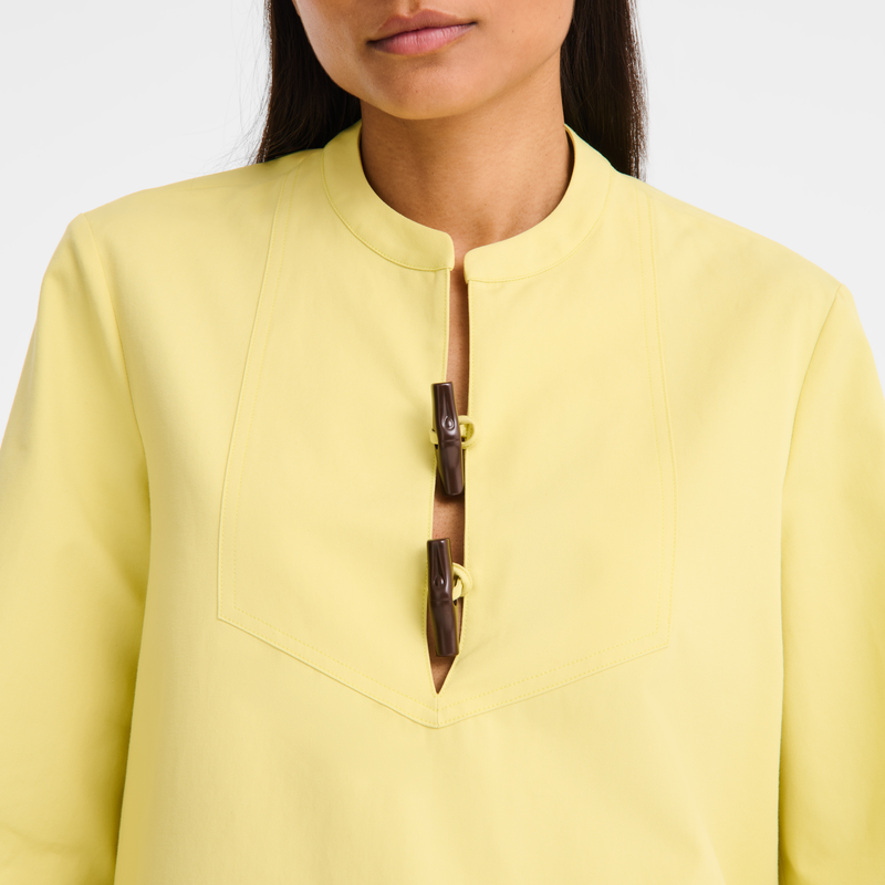 Shirt , Lime - Cotton poplin  - View 4 of  5