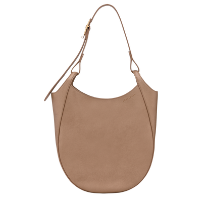 Le Foulonné L Hobo bag , Biscuit - Leather