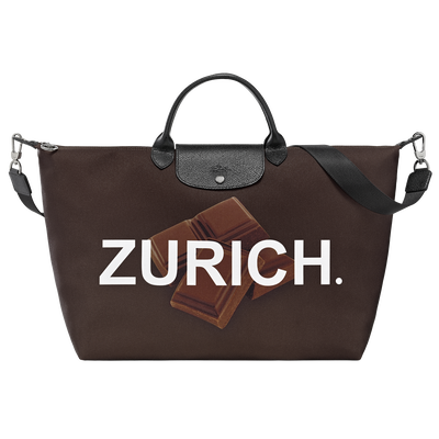 Borsa da viaggio L Le Pliage Du Monde , Tela - Cioccolato