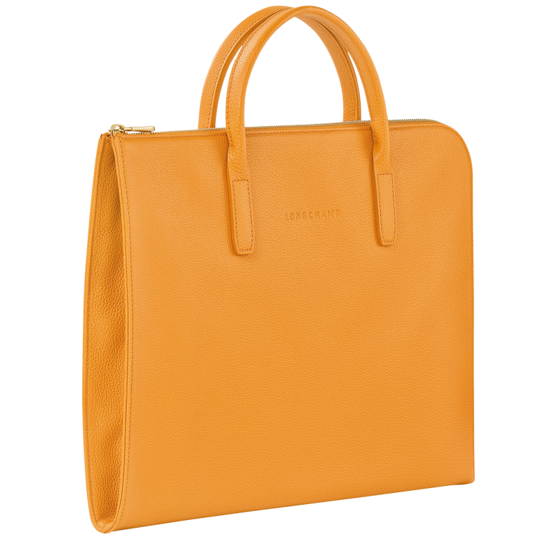 Le Foulonné S Briefcase , Apricot - Leather  - View 3 of 5