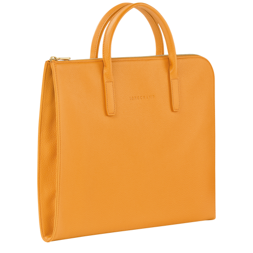 Le Foulonné S Briefcase , Apricot - Leather - View 3 of  5