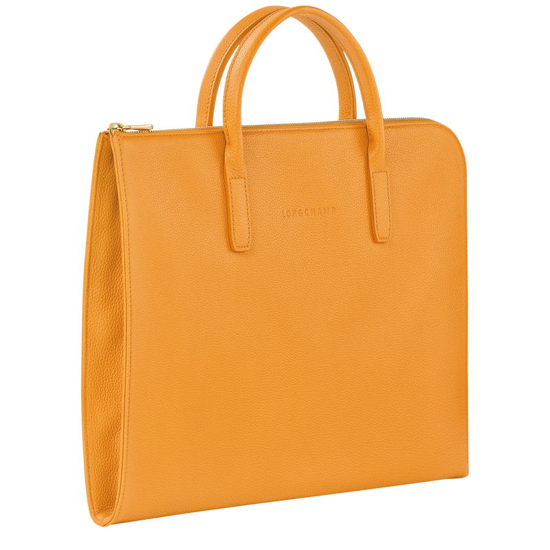 Le Foulonné S Briefcase , Apricot - Leather  - View 3 of  5