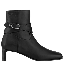 La Cavali&egrave;re Heeled booties , Black - Leather