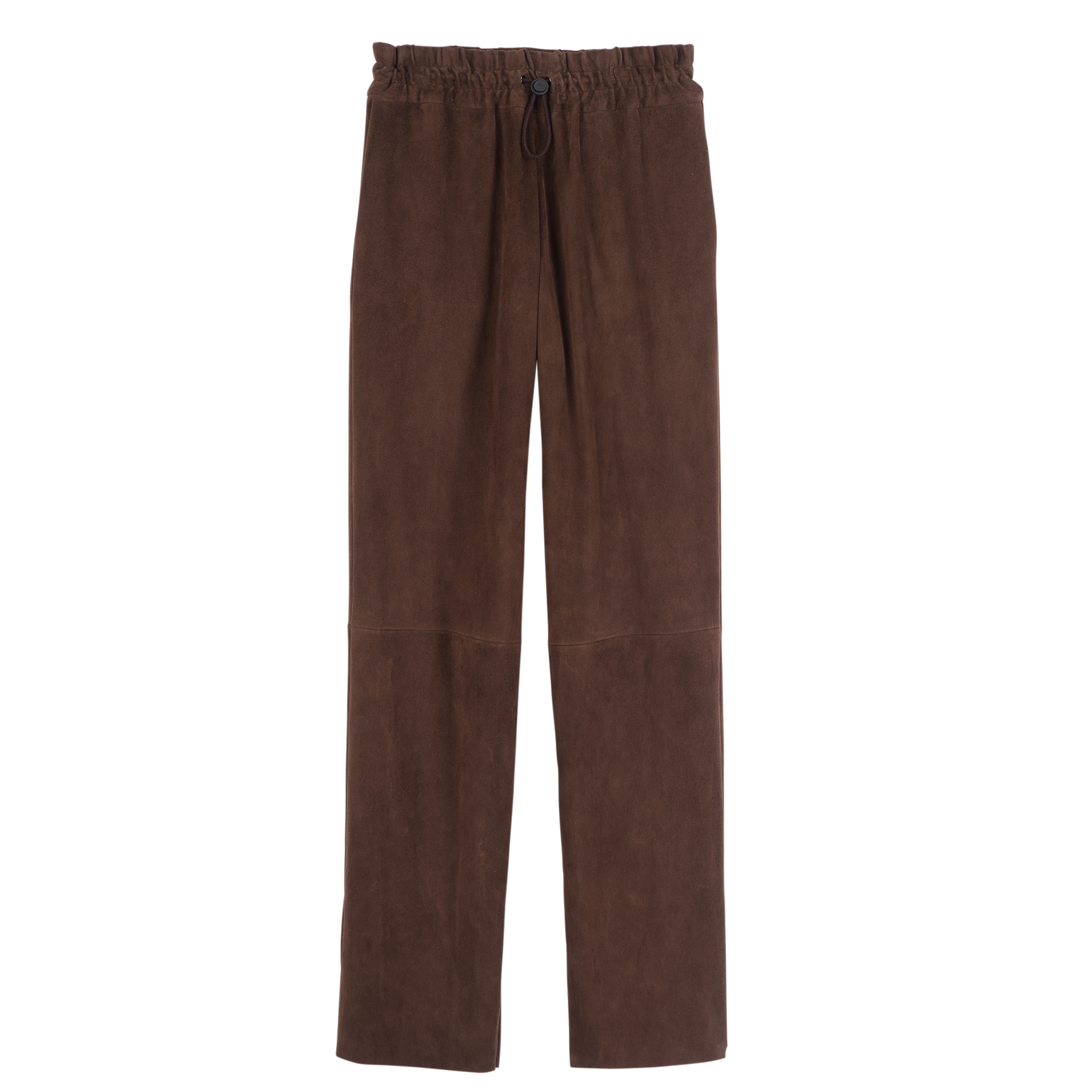 null Leather straight pants, Mocha