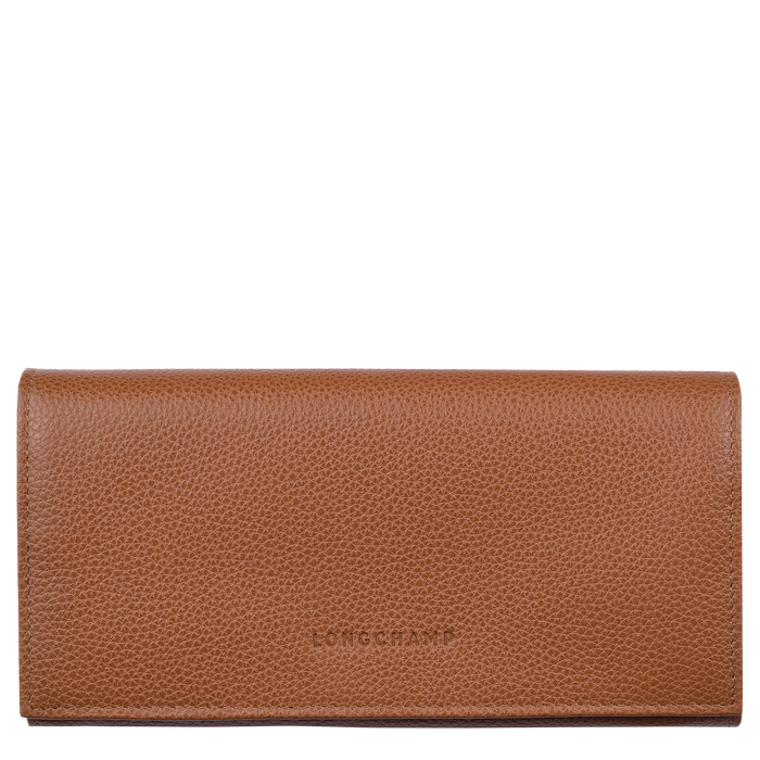 Long continental wallet Le Foulonné Caramel (L3146021F72) | Longchamp DK Long continental wallet Le Foulonné Caramel (L3146021F72) | Longchamp DK