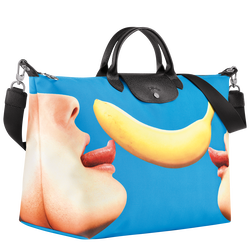 Longchamp x ToiletPaper Reisetasche S, Blau