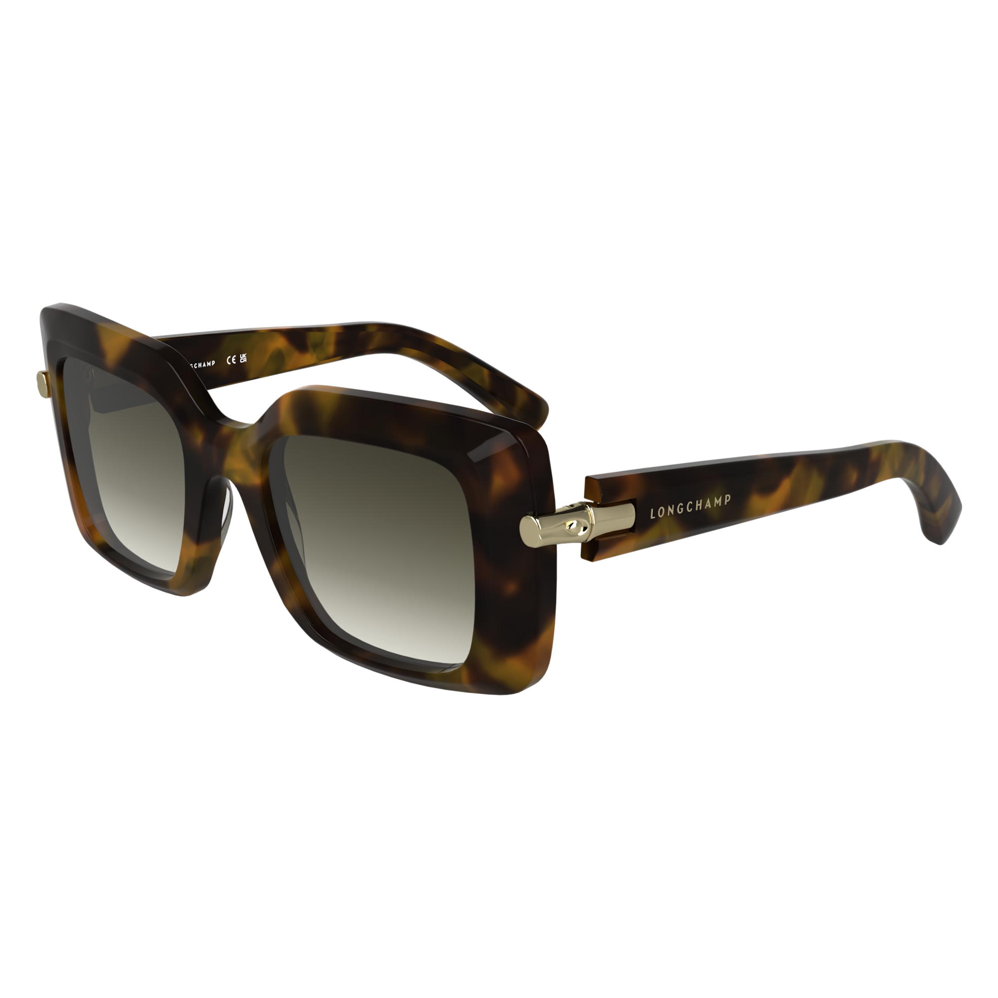Lunettes de soleil, Ecaille Marron/Vert - Vue 2 de
        2 - agrandir le zoom null Lunettes de soleil, Ecaille Marron/Vert
