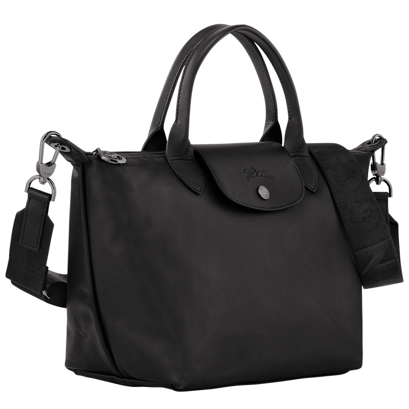 Borsa con manico S Le Pliage Xtra , Pelle - Nero  - View 3 of  6
