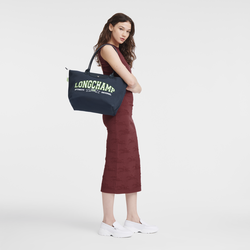 Le Pliage Collection L Tote bag , Navy - Canvas