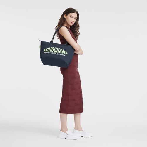 Le Pliage Collection L Tote bag , Navy - Canvas - View 2 of 6