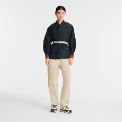 Kimono jacket , Black - Technical taffeta