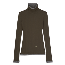 Thin turtleneck sweater , Khaki - Jersey