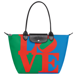 Shopping bag M Longchamp x Robert Indiana , Tela - Rosso