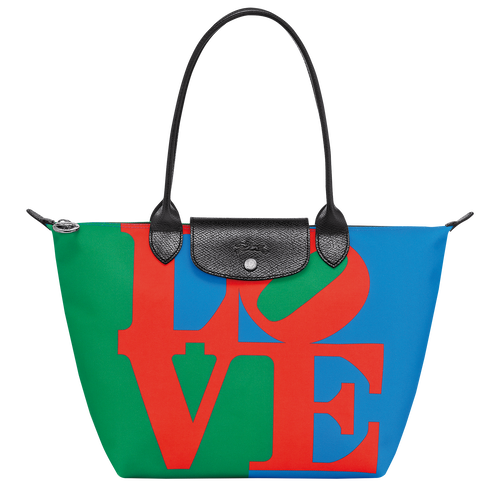 Shopping bag M Longchamp x Robert Indiana , Tela - Rosso - View 1 of  6