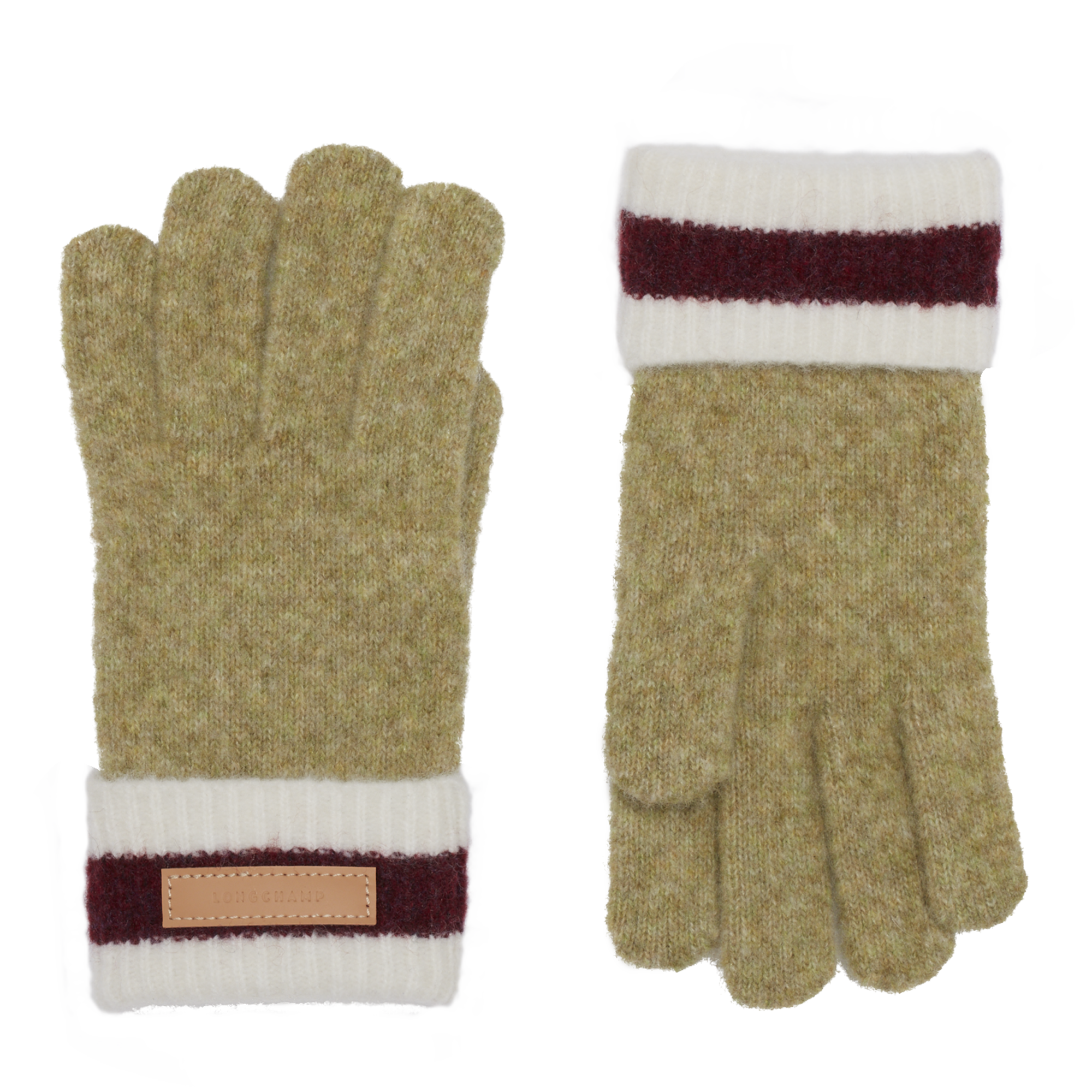 null Gants, Pistache/Bordeaux
