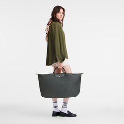 Sac de voyage M Le Pliage Green , Toile recyclée - Graphite