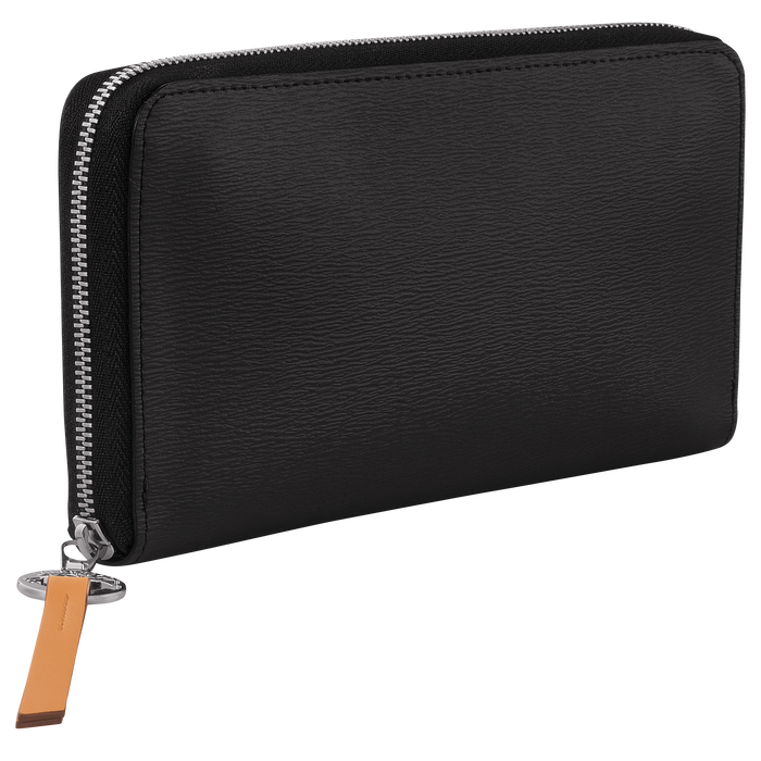 Le Pliage City Long wallet with zip around, Black