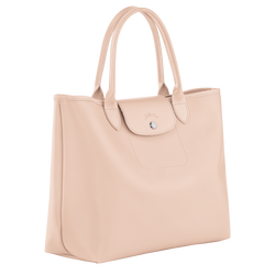 Longchamp Argile Le Pliage Cuir Medium Shopping Tote –