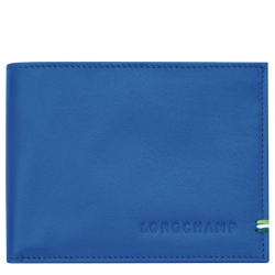 Geldbörse Longchamp sur Seine , Leder - Kobaltblau