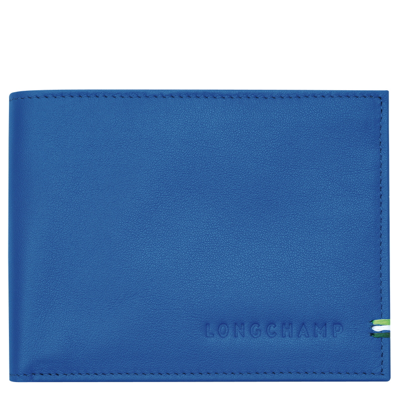 Geldbörse Longchamp sur Seine , Leder - Kobaltblau  - Ansicht 1 von 3