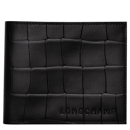 Croco Block Wallet, Black