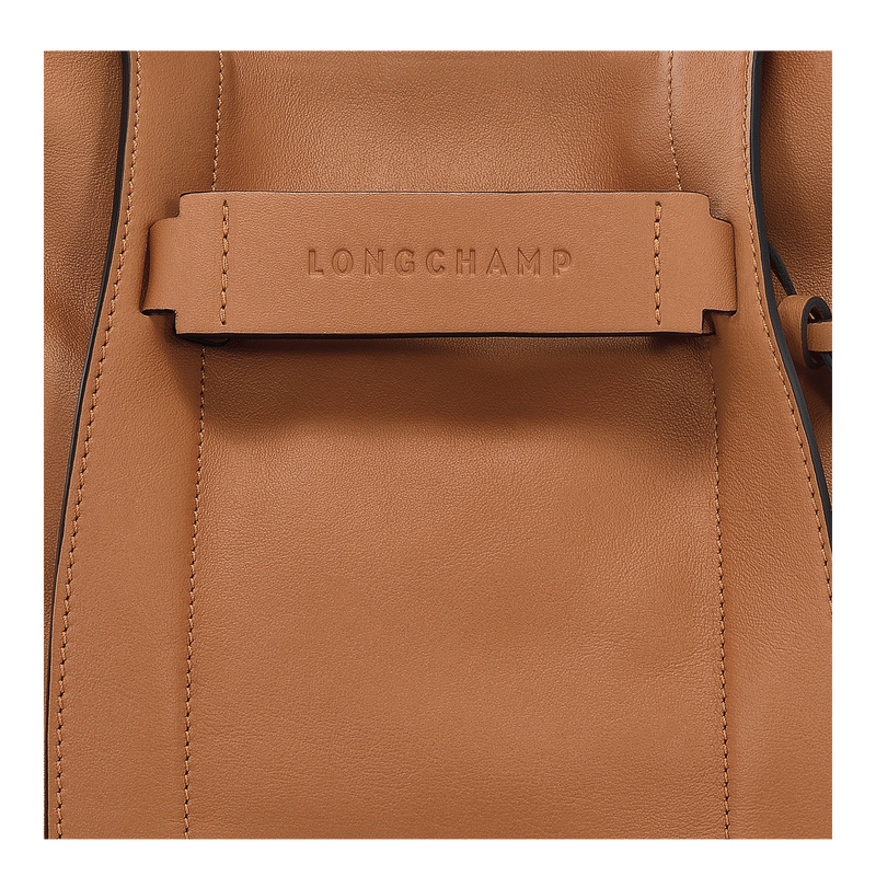 Sac bandouli&egrave;re S Longchamp 3D , Cuir - Naturel  - Vue 6 de 6