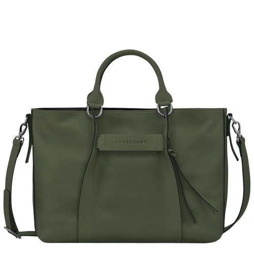 Longchamp 3D L Handbag , Khaki - Leather - View 1 of  6