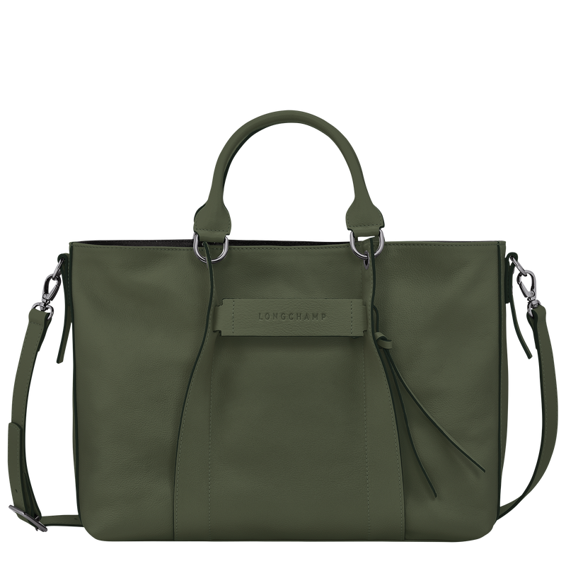 Longchamp 3D L Handbag , Khaki - Leather  - View 1 of  6