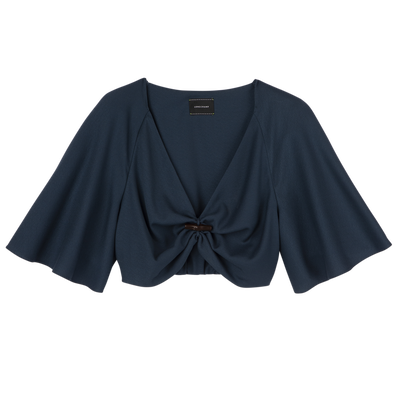 Top , Cr&ecirc;pe - Tintenblau