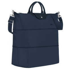 Le Pliage Green Travel bag expandable , Navy - Recycled canvas
