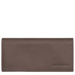 Le Foulonn&eacute; Long continental wallet , Taupe - Leather