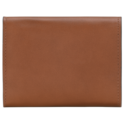 Épure Compact wallet, Cognac