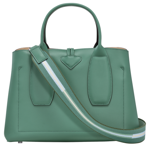 Roseau M Handbag , Sage - Leather - View 4 of  6
