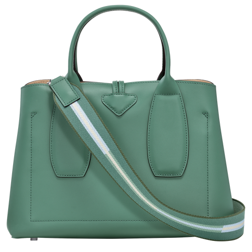 Roseau M Handbag , Sage - Leather - View 4 of  6