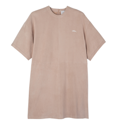 Dress , Pink - Leather