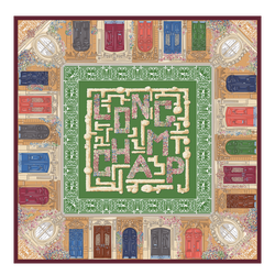 Jardin Parisien Silk scarf 90 , Matcha - Silk