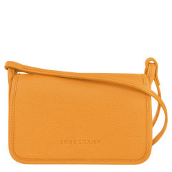 Le Foulonné Wallet on chain , Apricot - Leather