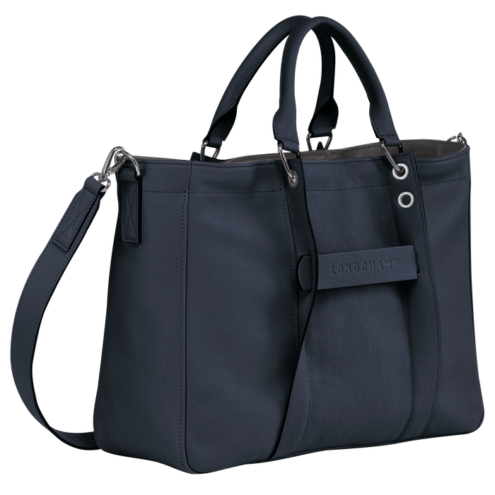 Longchamp 3D Top handle bag M, Midnight blue
