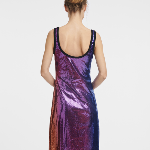 Long dress , Multicolor - Sequin - View 7 of  8